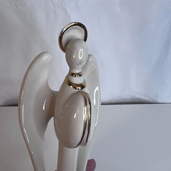 Cast Art Et Cetera Angel Figurine Modern Sleek Decor Christmas Holiday 8" - Picture 9 of 10